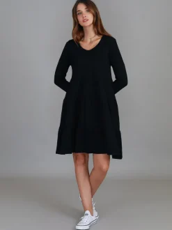 3rd Story Heidy Long Sleeve Tier Dress< Short Sleeve Dress