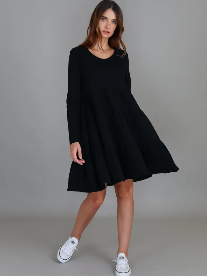 3rd Story Heidy Long Sleeve Tier Dress< Short Sleeve Dress