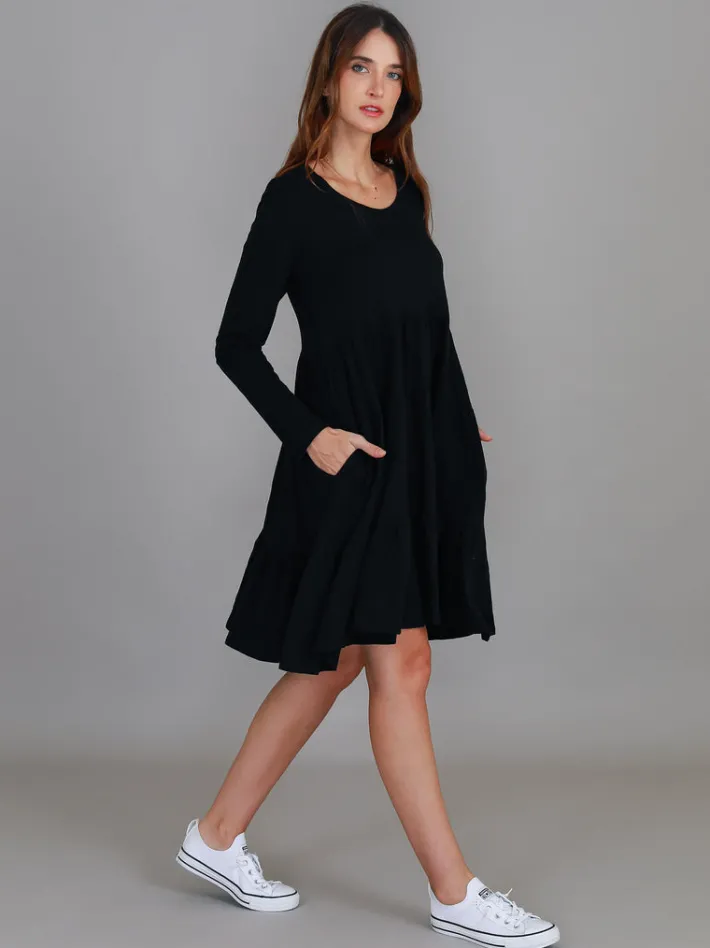 3rd Story Heidy Long Sleeve Tier Dress< Short Sleeve Dress