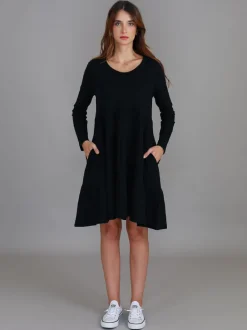 3rd Story Heidy Long Sleeve Tier Dress< Short Sleeve Dress