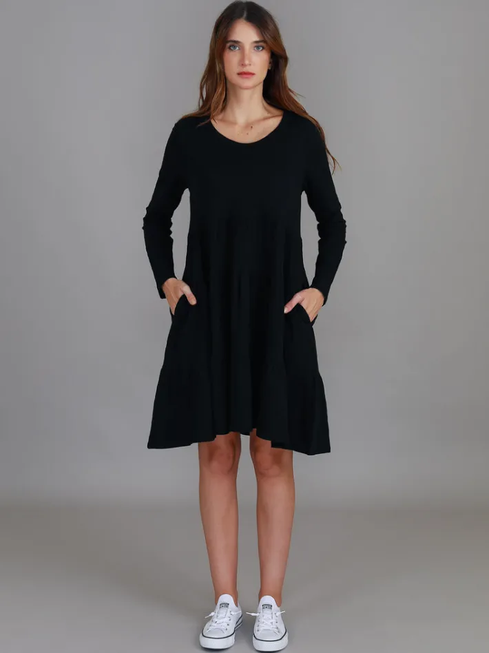 3rd Story Heidy Long Sleeve Tier Dress< Short Sleeve Dress