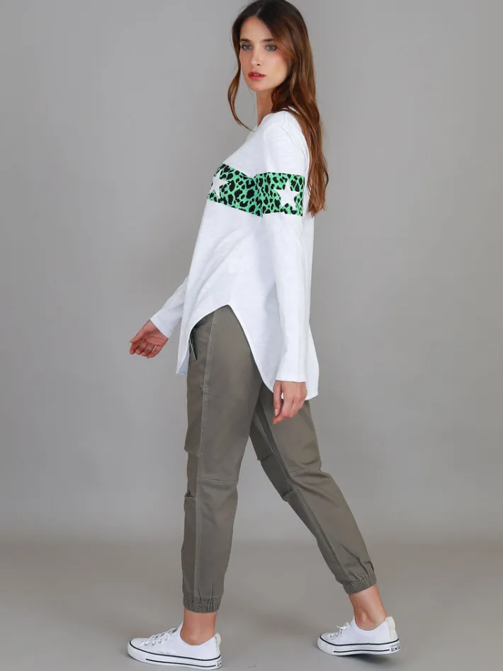 3rd Story Holland Leopard Star Long Sleeve T Shirt< Long Sleeves