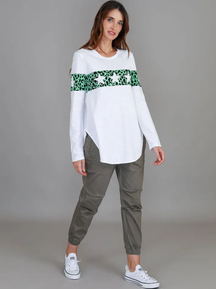 3rd Story Holland Leopard Star Long Sleeve T Shirt< Long Sleeves