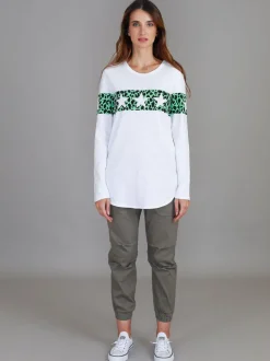 3rd Story Holland Leopard Star Long Sleeve T Shirt< Long Sleeves