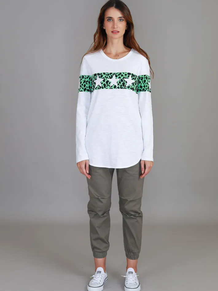 3rd Story Holland Leopard Star Long Sleeve T Shirt< Long Sleeves