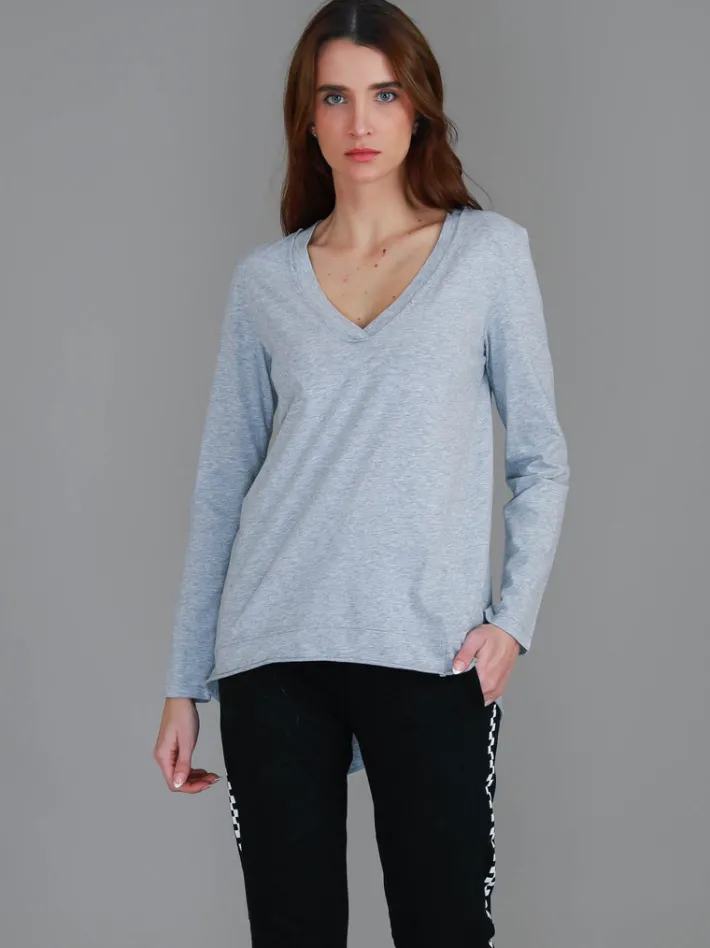 3rd Story Isla V Neck T Shirt< Long Sleeves