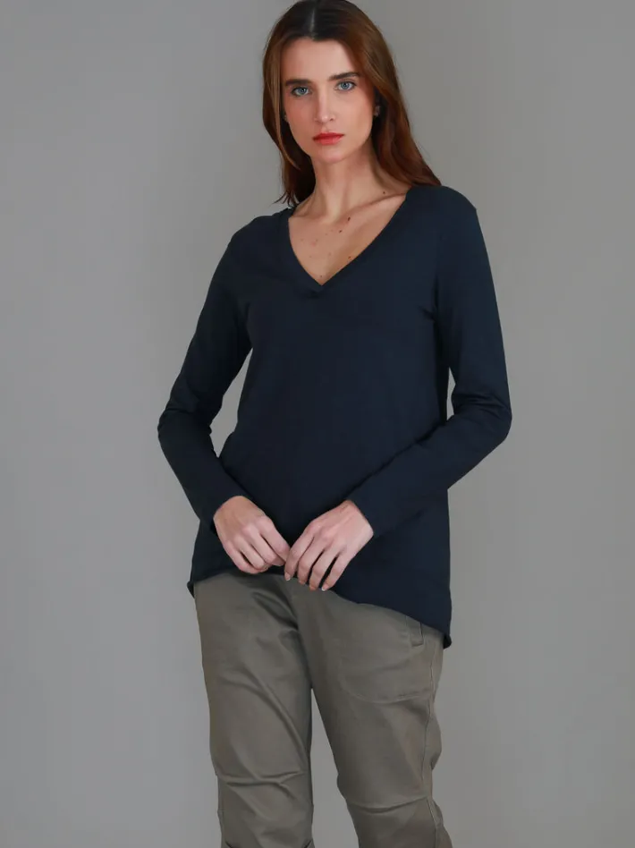 3rd Story Isla V Neck T Shirt< Long Sleeves