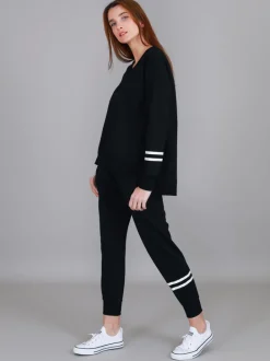 3rd Story Jamie Two-Stripes Print Sweatshirt< Sweatshirts|Sweatshirts