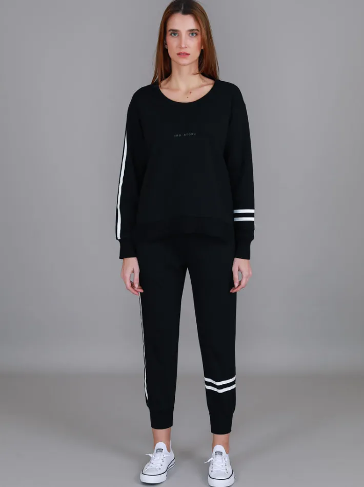 3rd Story Jamie Two-Stripes Print Sweatshirt< Sweatshirts|Sweatshirts