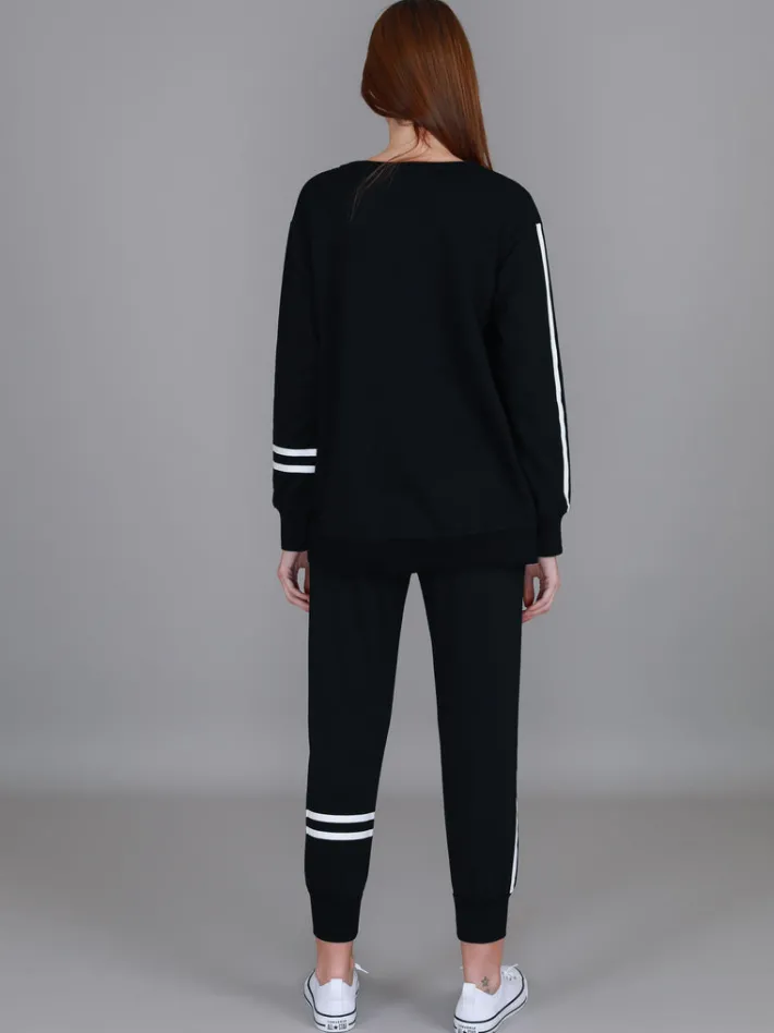 3rd Story Jamie Two-Stripes Print Sweatshirt< Sweatshirts|Sweatshirts