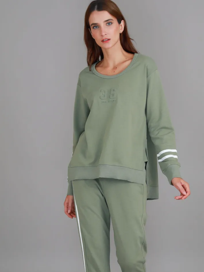 3rd Story Jamie Two-Stripes Print Sweatshirt< Sweatshirts|Sweatshirts