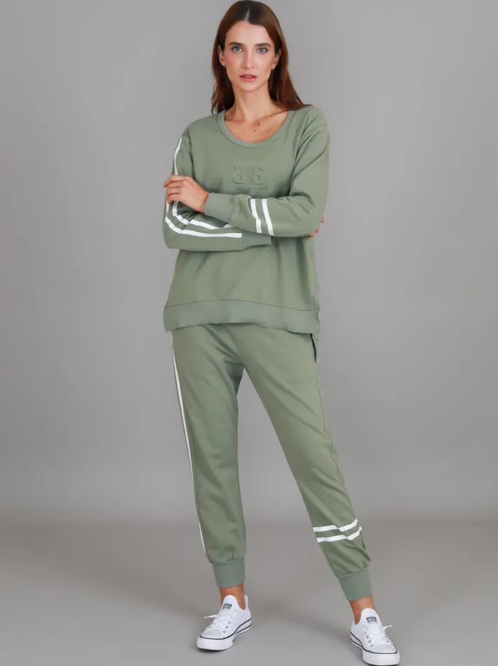 3rd Story Jamie Two-Stripes Print Sweatshirt< Sweatshirts|Sweatshirts