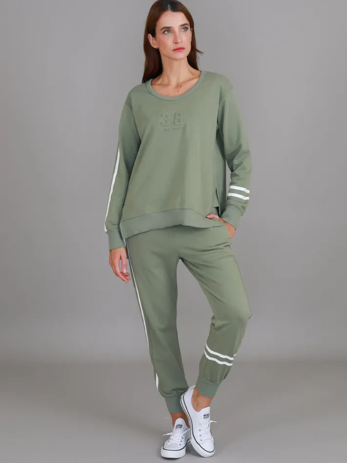 3rd Story Jamie Two-Stripes Print Sweatshirt< Sweatshirts|Sweatshirts