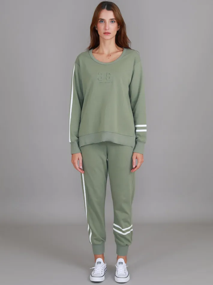 3rd Story Jamie Two-Stripes Print Sweatshirt< Sweatshirts|Sweatshirts
