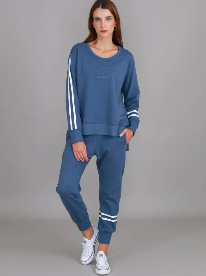 3rd Story Jamie Two-Stripes Print Sweatshirt< Sweatshirts|Sweatshirts