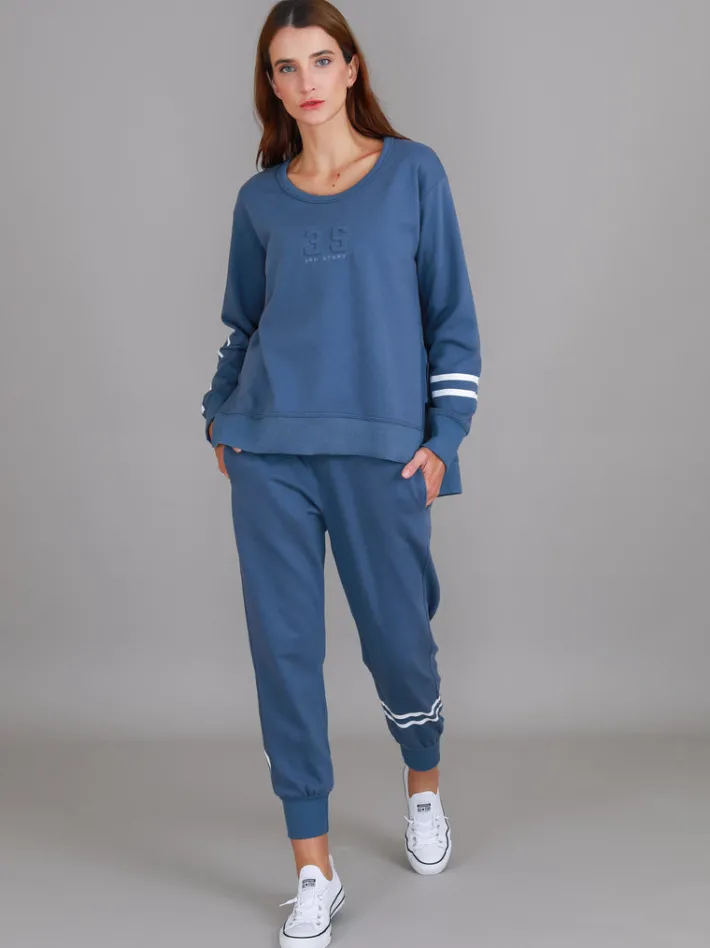 3rd Story Jamie Two-Stripes Print Sweatshirt< Sweatshirts|Sweatshirts