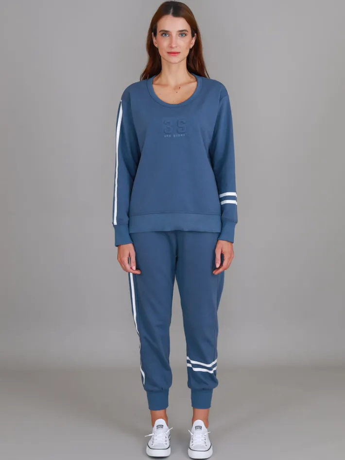 3rd Story Jamie Two-Stripes Print Sweatshirt< Sweatshirts|Sweatshirts