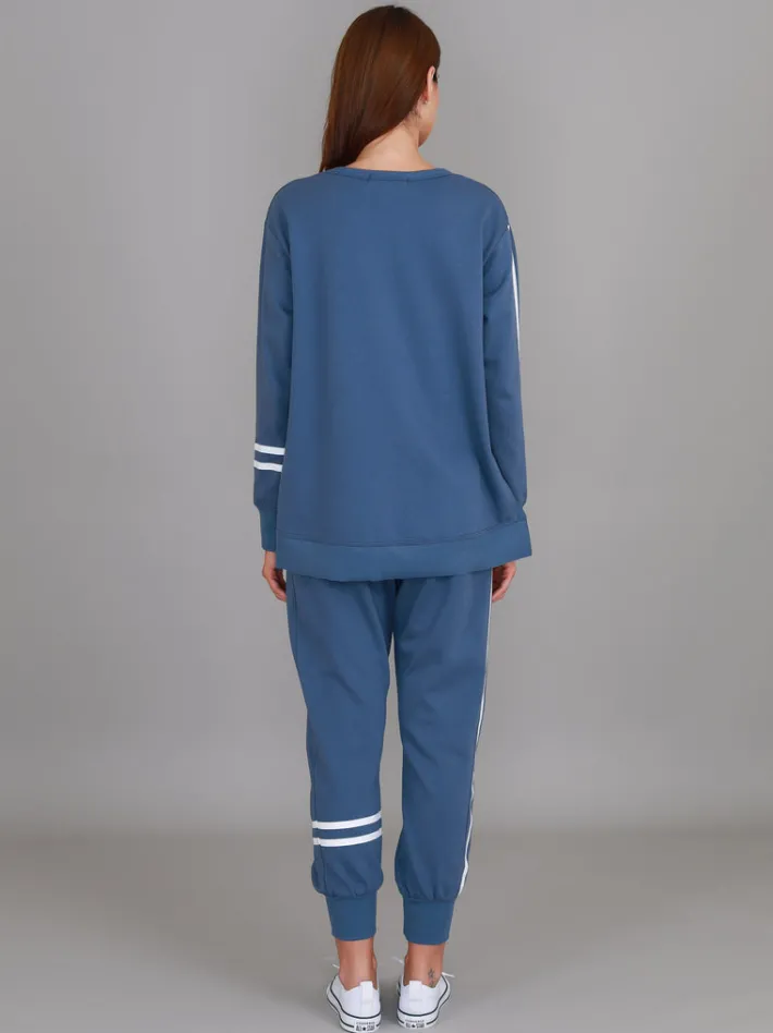 3rd Story Jamie Two-Stripes Print Sweatshirt< Sweatshirts|Sweatshirts