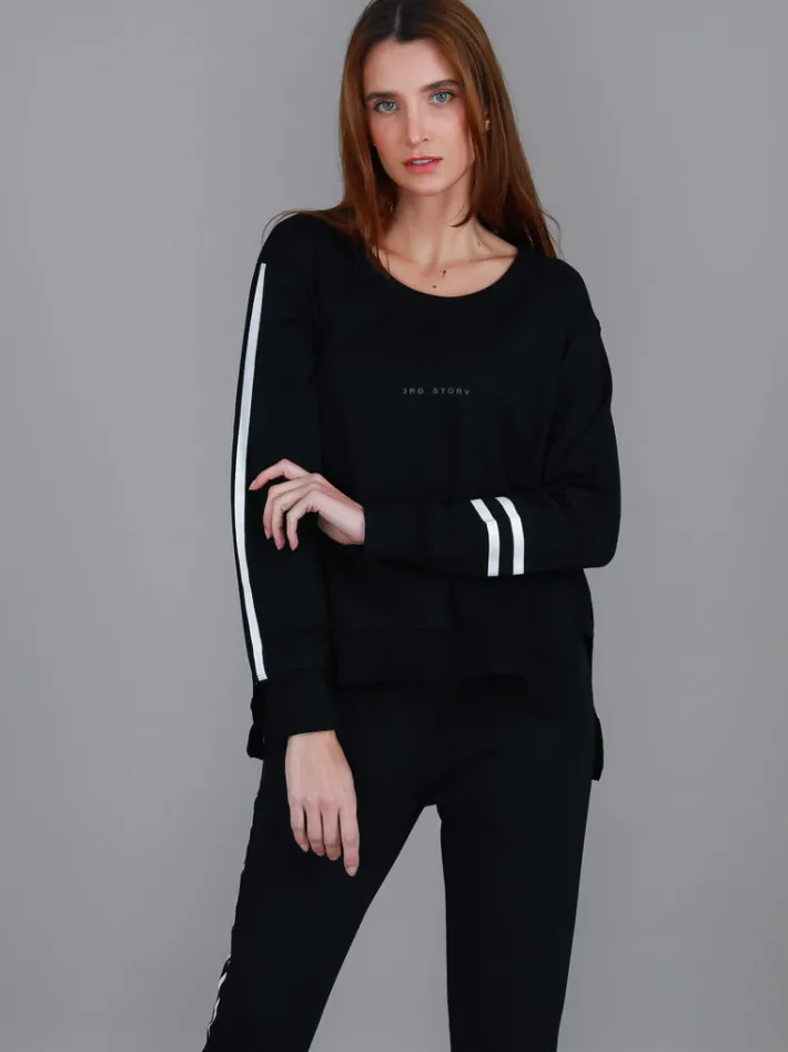 3rd Story Jamie Two-Stripes Print Sweatshirt< Sweatshirts|Sweatshirts