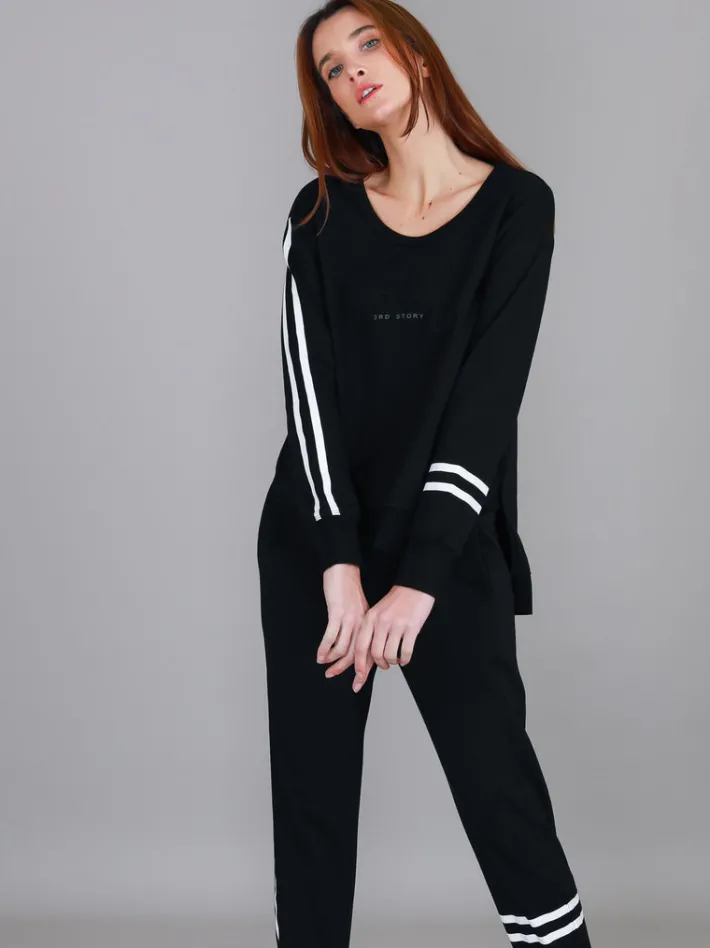 3rd Story Jamie Two-Stripes Print Sweatshirt< Sweatshirts|Sweatshirts