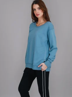 3rd Story Jasmine Side Zip Sweatshirt< Sweatshirts|Sweatshirts