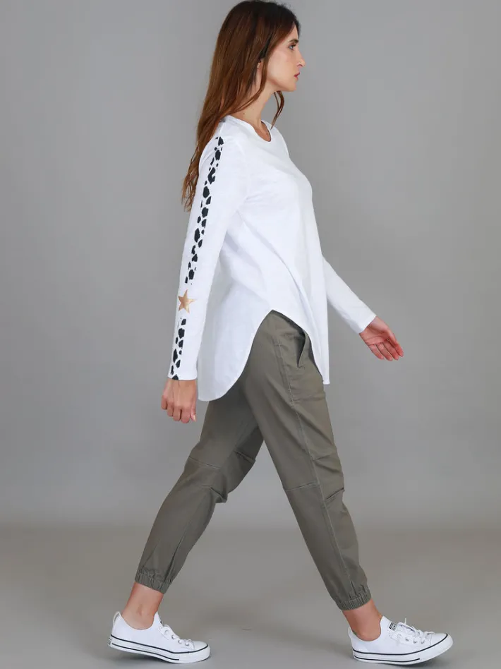 3rd Story Junee Banded Leopard Long Sleeve T Shirt< Long Sleeves