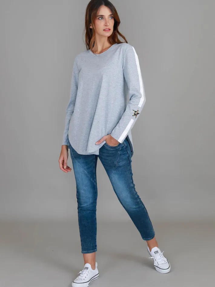 3rd Story Junee Banded Star Long Sleeve T Shirt< Long Sleeves