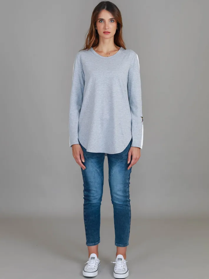 3rd Story Junee Banded Star Long Sleeve T Shirt< Long Sleeves