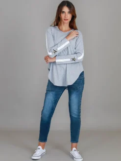 3rd Story Junee Banded Star Long Sleeve T Shirt< Long Sleeves