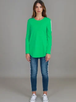 3rd Story Junee Curved Hem T Shirt< Long Sleeves