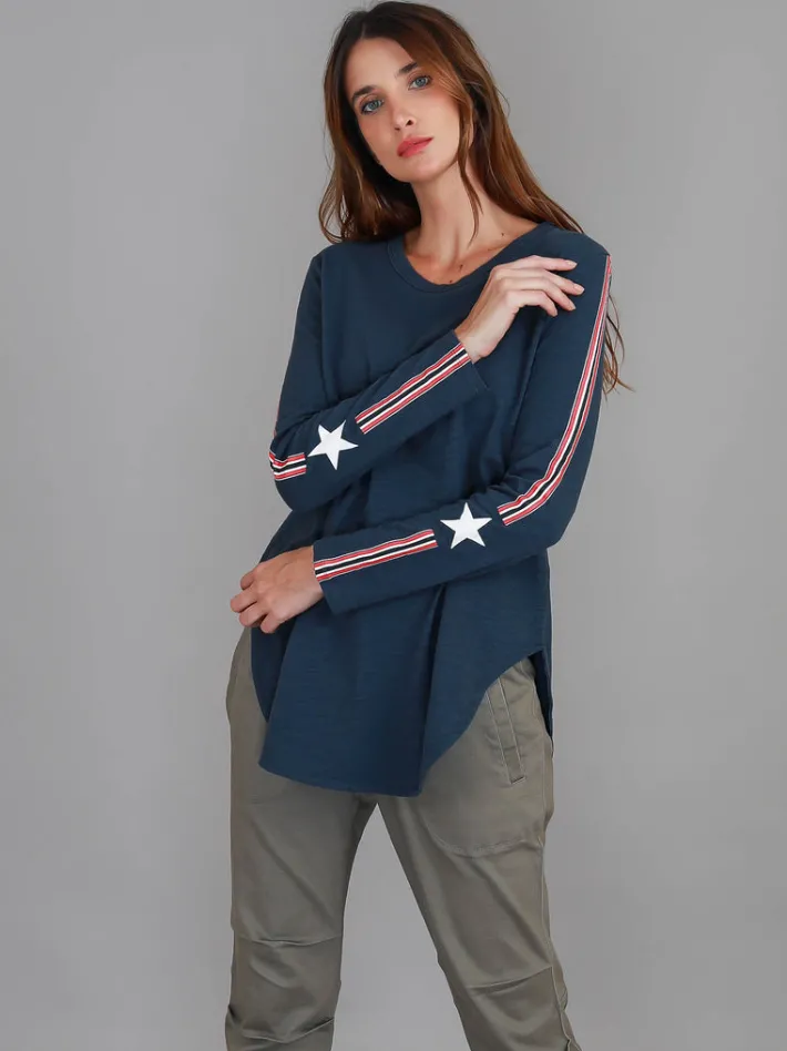 3rd Story Junee Twin Stripe Star T Shirt< Long Sleeves