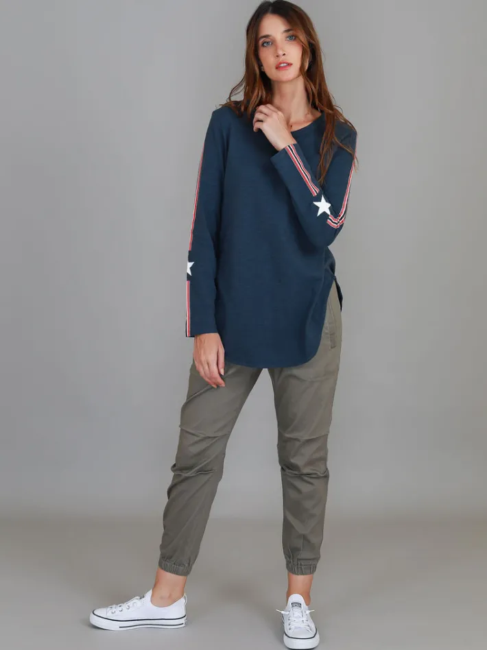 3rd Story Junee Twin Stripe Star T Shirt< Long Sleeves