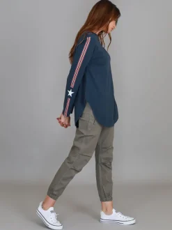 3rd Story Junee Twin Stripe Star T Shirt< Long Sleeves