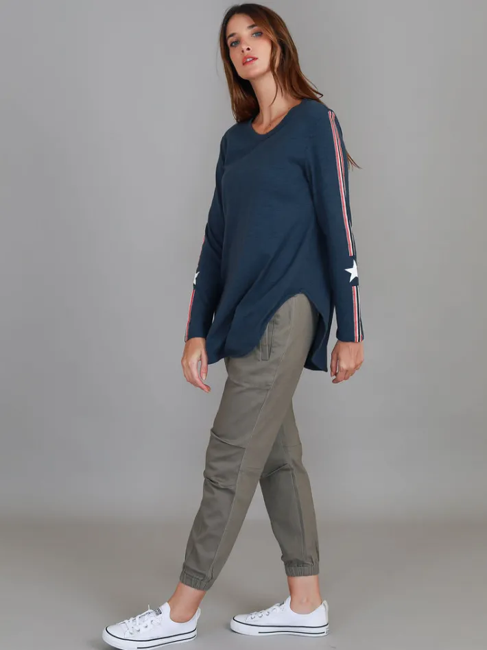 3rd Story Junee Twin Stripe Star T Shirt< Long Sleeves