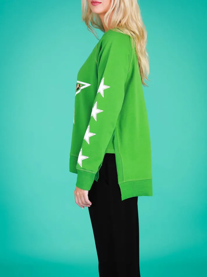 3rd Story Kate Leopard Print Star Sweatshirt< Sweatshirts|Sweatshirts