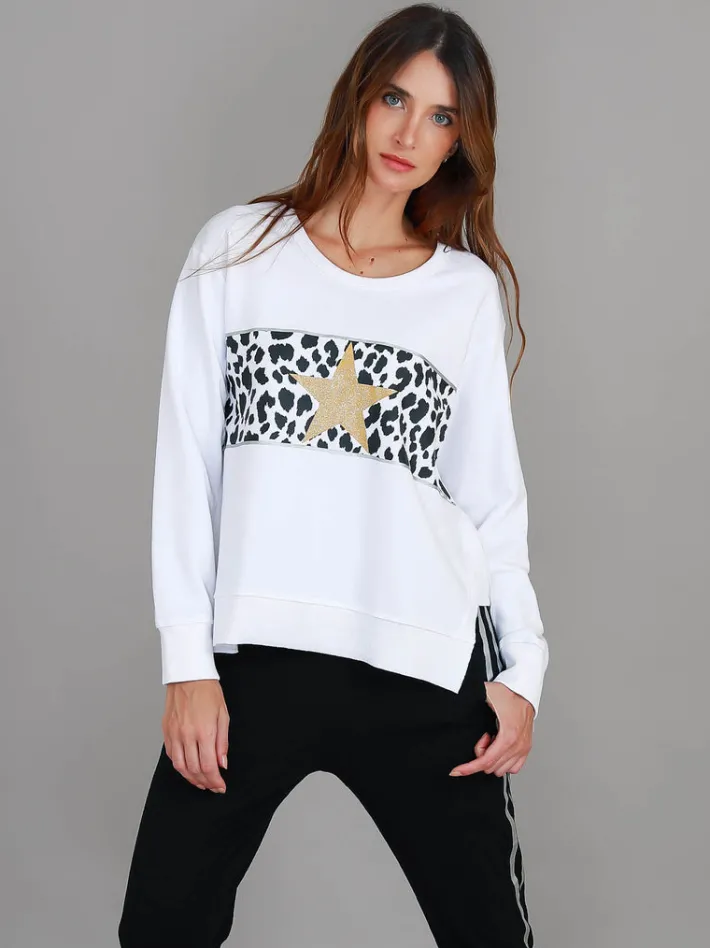 3rd Story Kerrie Leopard Band Sweatshirt< Sweatshirts|Sweatshirts