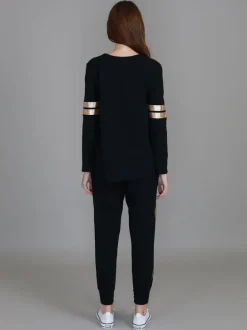 3rd Story Kiara Twin Gold Stripe T Shirt< Long Sleeves