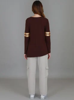 3rd Story Kiara Twin Gold Stripe T Shirt< Long Sleeves