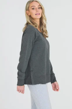 3rd Story Layla Side Split Sweatshirt< Sweatshirts|Sweatshirts