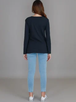 3rd Story Leah V Neck T Shirt< Long Sleeves