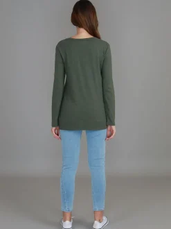 3rd Story Leah V Neck T Shirt< Long Sleeves