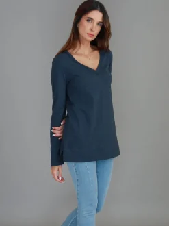 3rd Story Leah V Neck T Shirt< Long Sleeves