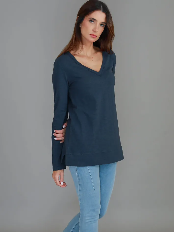 3rd Story Leah V Neck T Shirt< Long Sleeves