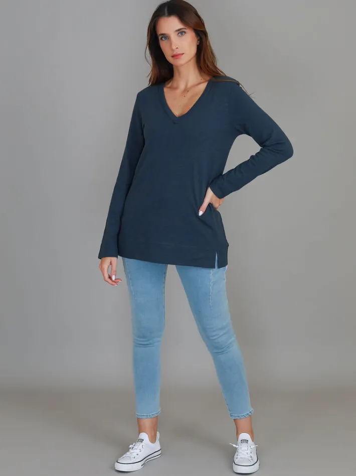 3rd Story Leah V Neck T Shirt< Long Sleeves