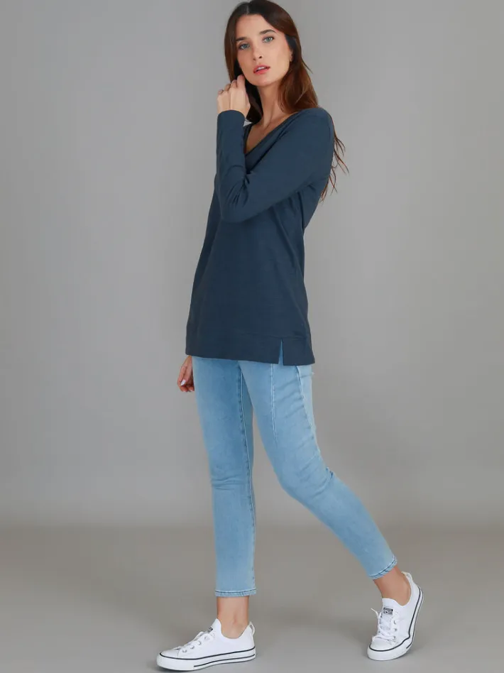 3rd Story Leah V Neck T Shirt< Long Sleeves