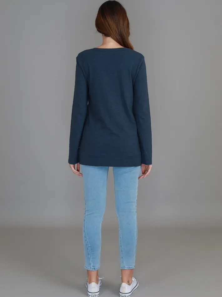 3rd Story Leah V Neck T Shirt< Long Sleeves