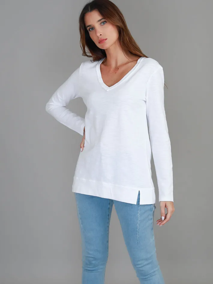3rd Story Leah V Neck T Shirt< Long Sleeves