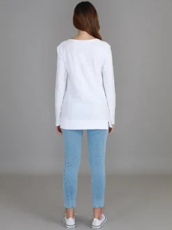 3rd Story Leah V Neck T Shirt< Long Sleeves