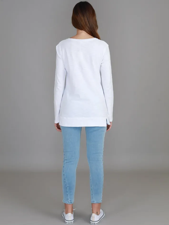 3rd Story Leah V Neck T Shirt< Long Sleeves