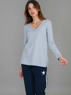 3rd Story Leah V Neck T Shirt< Long Sleeves